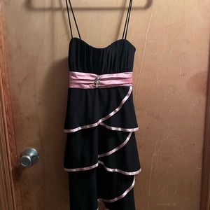 Pink and black dress